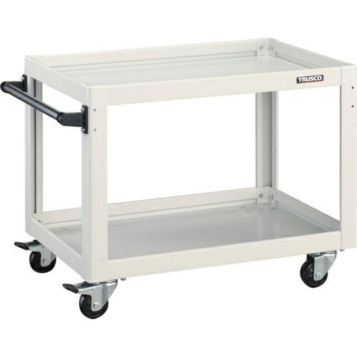 TRUSCO ツールワゴン ドルフィン 750X500 4輪自在 ホワイト ( DLWS-672J-...