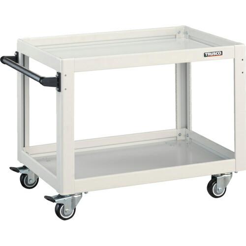 TRUSCO ツールワゴン ドルフィン 750×500 4輪自在 ウレタン車輪 ホワイト ( DLW...