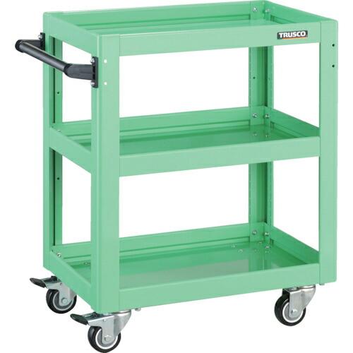 TRUSCO ツールワゴン ドルフィン 600×400 4輪自在 ウレタン車輪 ヤンググリーン ( ...