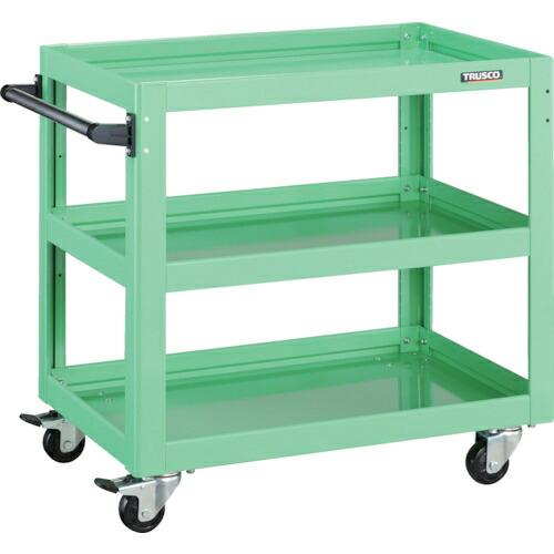 TRUSCO ツールワゴン ドルフィン 750X500 4輪自在 ヤンググリーン ( DLWS-77...
