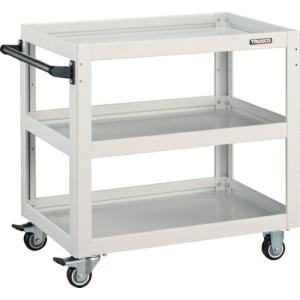 TRUSCO ツールワゴン ドルフィン 750×500 ウレタン車輪 ホワイト ( DLWS-773U-W )｜orangetool