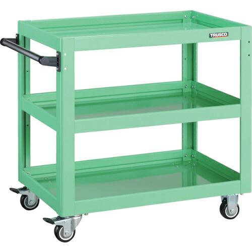 TRUSCO ツールワゴン ドルフィン 750×500 ウレタン車輪 ヤンググリーン ( DLWS-...