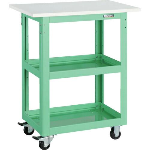 TRUSCO ツールワゴン ドルフィン 天板付 750X500 ヤンググリーン ( DLWS-963...