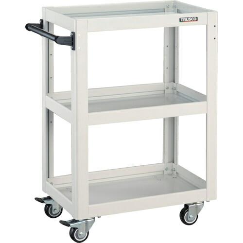 TRUSCO ツールワゴン ドルフィン 600×400 4輪自在 ウレタン車輪 ホワイト ( DLW...