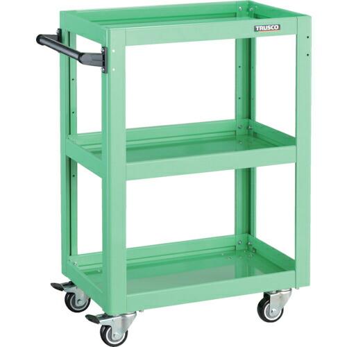 TRUSCO ツールワゴン ドルフィン 600×400 4輪自在 ウレタン車輪 ヤンググリーン ( ...