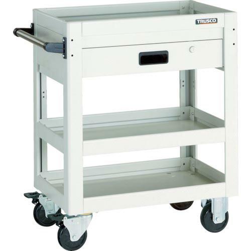 TRUSCO ツールワゴン ドルフィン 600X400 1段引出 ホワイト ( DLWS-963V-...