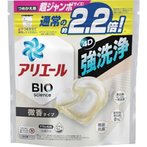 P&G アリエール ジェルボール4D 微香 詰め替え 超ジャンボ 26個  ( 402270 )｜orangetool