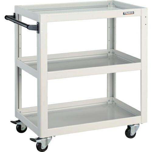 TRUSCO ツールワゴン ドルフィン 750X500 4輪自在 ホワイト ( DLWS-973J-...