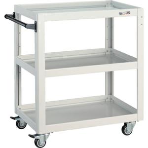 TRUSCO ツールワゴン ドルフィン 750×500 4輪自在 ウレタン車輪 ホワイト ( DLWS-973UJ-W )｜orangetool