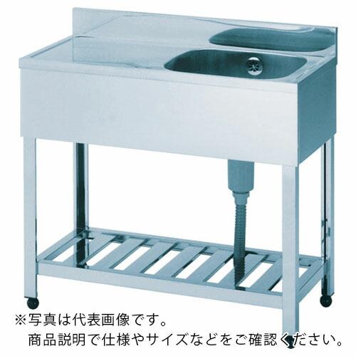 アズマ 一槽水切シンク右水槽 1500×600×800 ( HPM1-1500R ) (株)東製作所