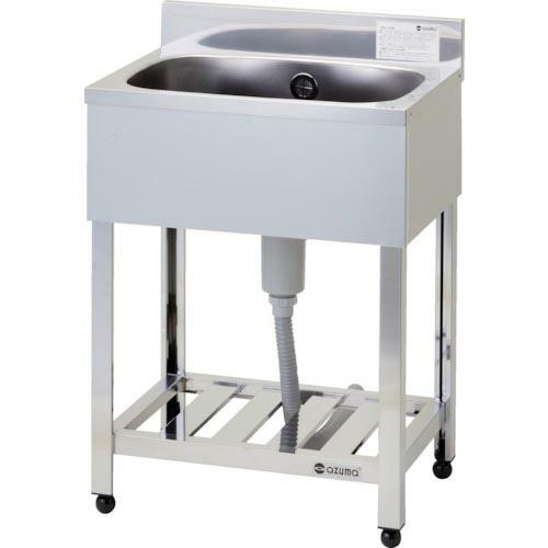 アズマ 一槽シンク(ホース付) 600×450×800 ( KP1-600 ) (株)東製作所