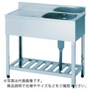 アズマ 一槽水切シンク左水槽 900×450×800 ( KPM1-900L ) (株)東製作所｜orangetool