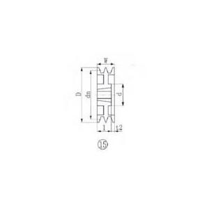 EVN ブッシングプーリー SPA 190mm 溝数2 ( SPA190-2 ) エバオン(株)