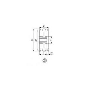 EVN ブッシングプーリー SPB 265mm 溝数3 ( SPB265-3 ) エバオン(株)