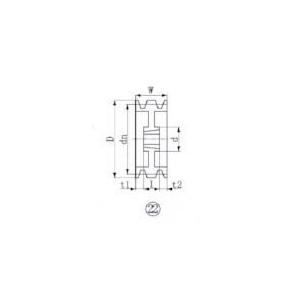 EVN ブッシングプーリー SPB 315mm 溝数3 ( SPB315-3 ) エバオン(株)