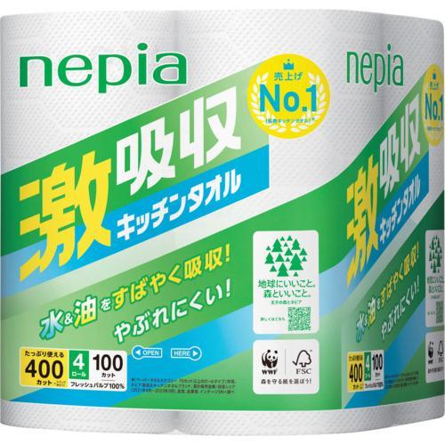 ネピア 激吸収キッチンタオル4ロール100カット ( 33522 )