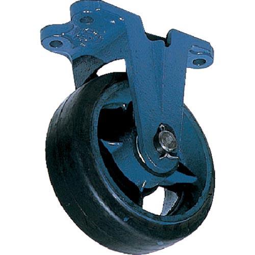 京町 鋳物製金具付ゴム車輪(幅広) 250Ф×65 ( AHU-250X65 ) 京町産業車輌(株)