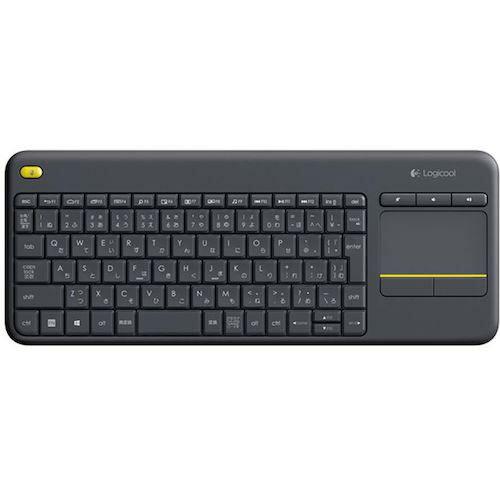 Logicool ワイヤレス タッチキーボード k400 Plus ブラック ( K400PBK )