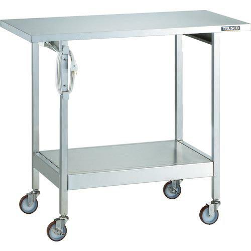TRUSCO ステンレス製ワゴン ステンレスラボキャリー(SUS304) 平テーブル 900×450...