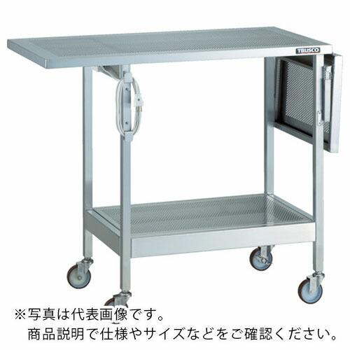 TRUSCO ステンレス製ワゴン ステンレスラボキャリー(SUS304) パンチングテーブル 900...