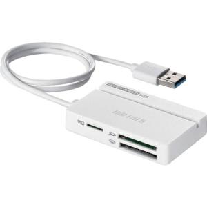 BAFFALO USB3.0 マルチカードリーダー スタンダード ホワイト ( BSCR100U3WH )｜orangetool