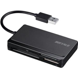 BAFFALO USB2.0 マルチカードリーダー ケーブル収納モデル ブラック ( BSCR300U2BK )｜orangetool