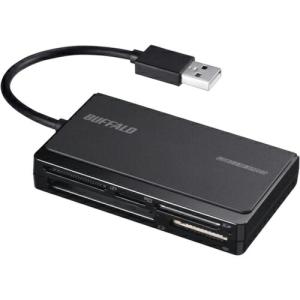 BAFFALO USB2.0 マルチカードリーダー UHS-I対応 ケーブル収納モデル ブラック ( BSCR500U2BK ) (株)バッファロー｜orangetool