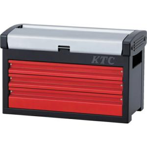 KTC スチール製工具箱 チェスト(3段3引出し) シルバー×レッド×ブラック 間口510×奥行275×高さ325mm ( EKR-103A ) 京都機械工具(株)｜orangetool
