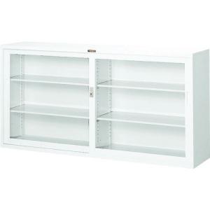 TRUSCO ( トラスコ中山 )　スタンダード書庫（Ｄ４００）　ガラス引違　１７６０ＸＨ８８０　Ｗ色 ( W306G )