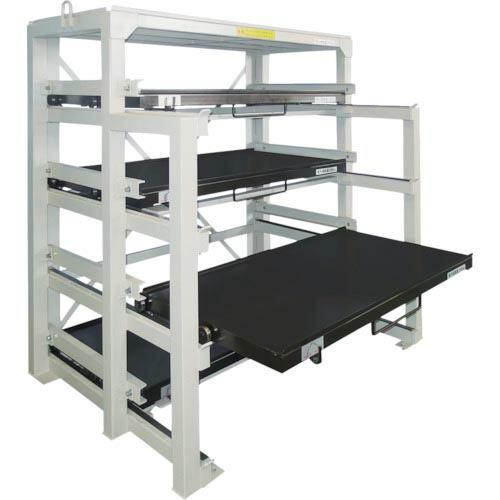 日向 フルスライド式収納棚 スライダーラック ×800×300H ( N5S-1500 ) (株)日...
