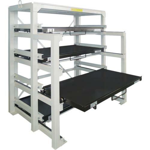 日向 フルスライド式収納棚 スライダーラック ×800×300H ( N5S-1800 ) (株)日...