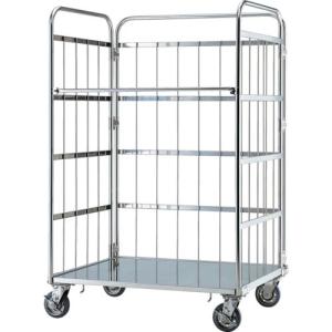 テックサス ロールボックスパレット 950x800 SUSφ150ゴム車 ( MC-3D (950X800X1700 デラックス) ) (株)テックサス｜orangetool