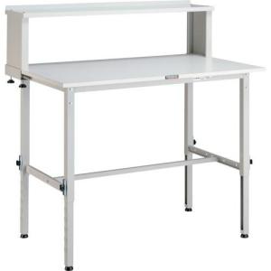 TRUSCO 軽荷重作業台高さ調節式(150kg)AEM型 1200X750XH954~1254(全高) 上棚付 ホワイト色 ( AEM-1200YURB W ) トラスコ中山(株) (メーカー取寄)｜orangetool