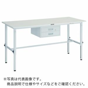 TRUSCO 軽荷重作業台高さ調節式(150kg)AEM型 1500X750XH650~950 2段引出付 ホワイト色 ( AEM-1500F2 W ) トラスコ中山(株) (メーカー取寄)｜orangetool