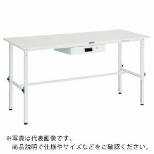 TRUSCO 軽荷重作業台高さ調節式(150kg)AEM型 1500X750XH650~950 薄型1段引出付 ホワイト色 ( AEM-1500UDK1 W ) トラスコ中山(株) (メーカー取寄)｜orangetool