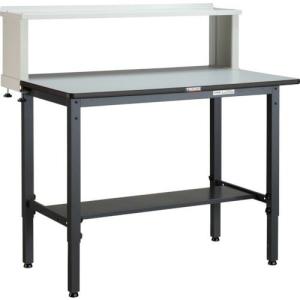 TRUSCO 軽荷重作業台高さ調節式(250kg)AWM型 1200X750XH1004~1214(全高) 上棚付 ダークグレー色 ( AWMR-1275YURB ) トラスコ中山(株) (メーカー取寄)｜orangetool
