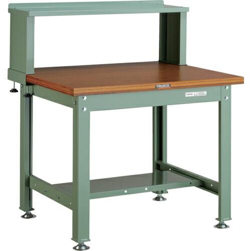 TRUSCO 中荷重作業台(2000kg)DW型 900X750XH1044(全高) 上棚付 グリー...