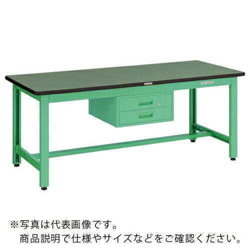 TRUSCO 中荷重作業台(800kg)GW型 1500X750XH740 2段引出付 ヤンググリー...