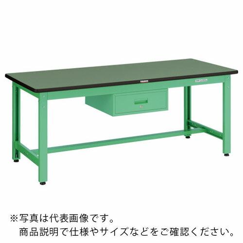 TRUSCO 中荷重作業台(800kg)GW型 1500X750XH740 1段引出付 ヤンググリー...