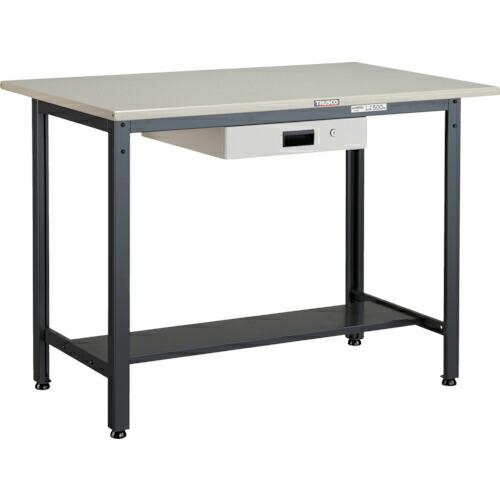 TRUSCO 中荷重立作業台(500kg)HAEW型 1200X750XH885 薄型1段引出付 ダ...