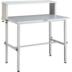 TRUSCO 軽荷重作業台高さ調節式(150kg)AEM型 1200X600XH954~1254(全高) 上棚付 ホワイト色 ( RAEM-1200YURB W ) トラスコ中山(株) (メーカー取寄)｜orangetool