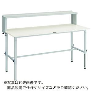 TRUSCO 軽荷重作業台高さ調節式(150kg)AEM型 1500X750XH954~1254(全高) 上棚付 ホワイト色 ( RAEM-1500YURB W ) トラスコ中山(株) (メーカー取寄)｜orangetool