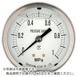 高島 グリセリン入圧力計(D枠埋込型・縁なし・中心ネジ・φ40)圧力レンジ0.0~6MPa R1/8【】 (1305160)｜orangetool