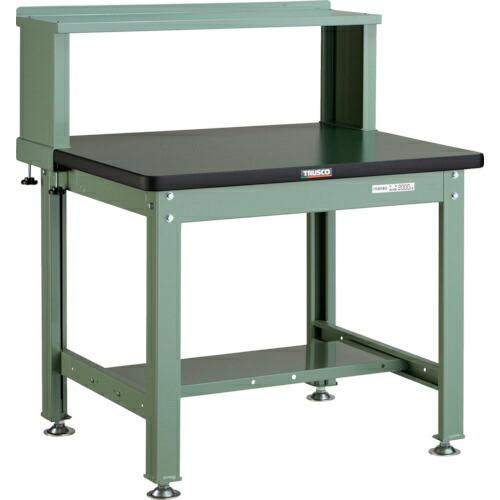 TRUSCO 中荷重作業台(2000kg)DW型 900X750XH1044(全高) 上棚付 グリー...