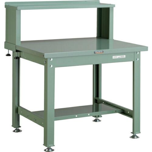 TRUSCO 中荷重作業台(2000kg)DW型 900X750XH1044(全高) 上棚付 グリー...