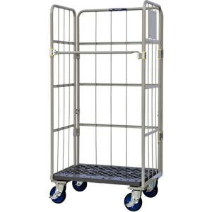 ワコーパレット 床板プラスチック製カゴ車 850×600×1700 ( WKP-8560 )｜orangetool