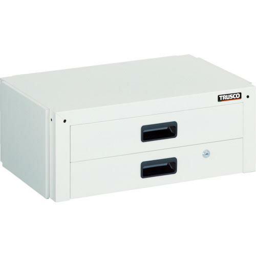 TRUSCO ツールワゴン ドルフィン用引出 2段 750X500 ホワイト ( DLWS-75X-...