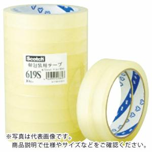 3M スコッチ 軽包装用テープ 619S 12mm×50m ( 619S 12X50 ) (10巻セット) スリーエム ジャパン(株)テープ・接着剤製品事業部｜orangetool