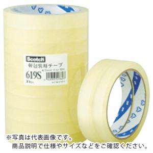 3M スコッチ 軽包装用テープ 619S 24mm×50m ( 619S 24X50 )【6巻セット】スリーエム ジャパン(株)テープ・接着剤製品事業部｜orangetool