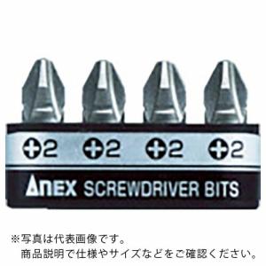 アネックス 溝付超短ビット 4PCS プラス&マイナス ( AK-51P-B4 ) (株)兼古製作所｜orangetool